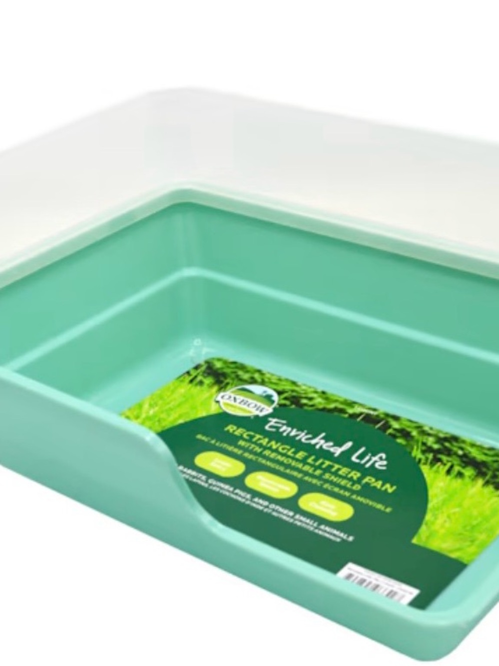Oxbow low entry unused Rectangular Litter Pan - Mint Green